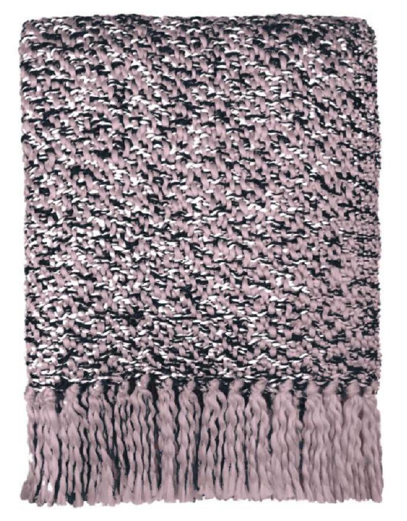 Mauve pink throw