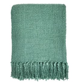 Misty green throw