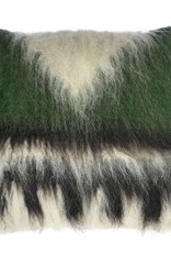 Cushion 100% wool triangle green 50x50
