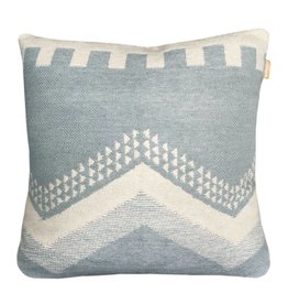 Zig zag fun misty blue cushion