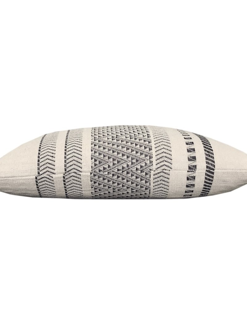 Native stripe cotton offwhite cushion 35x65cm