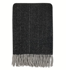 Crow black structure recycled wool throw (NEW)