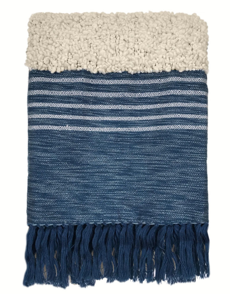 Tribal indigo blue throw (NEW)