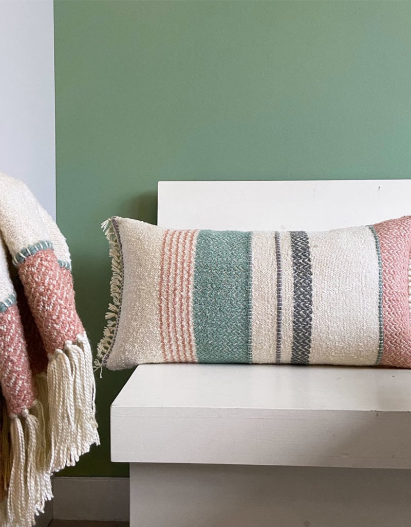 Multicolor pastel boucle cushion (NEW)