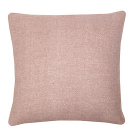 Misty pink double faced recycled wool square cushion (NEW)