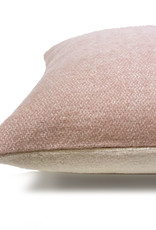 Misty pink double faced recycled wool rectangle cushion (NEW)