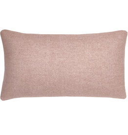 Misty pink double faced recycled wool rectangle cushion (NEW)