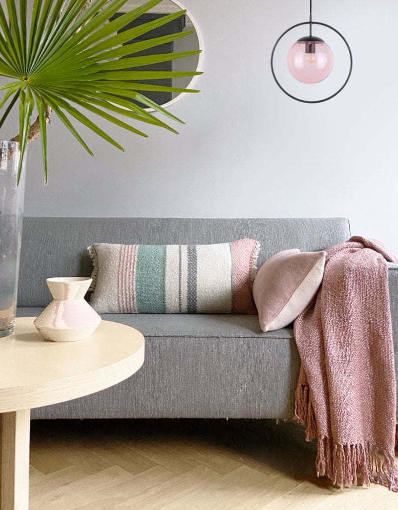 Misty pink solid throw (NEW)