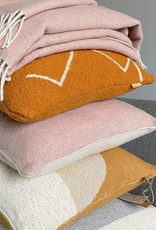 Misty pink double face recycled wool throw (NEW)