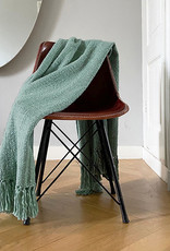 Misty green throw