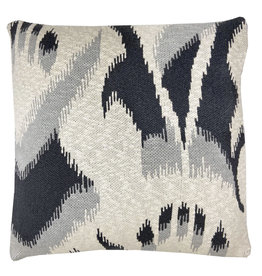 Ikat knitted cushion anthracite (NEW)