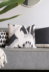 Ikat knitted cushion anthracite (NEW)