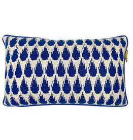 Botanic mini knitted cushion blue (NEW)