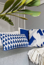 Botanic mini knitted cushion blue (NEW)