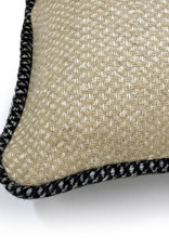 Beige structure recycled wool square cushion (NEW)