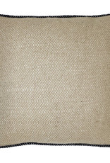 Beige structure recycled wool square cushion (NEW)