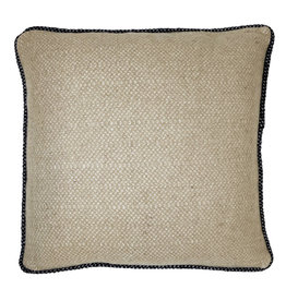 Beige structure recycled wool square cushion (NEW)