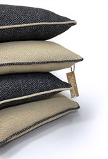 Beige structure recycled wool square cushion (NEW)