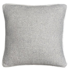 Natural grey structure recycled wool square cushion