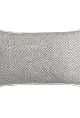 Natural grey structure recycled wool rectangle cushion