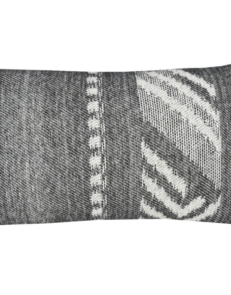 Mochica wool cushion black decostripe rectangle