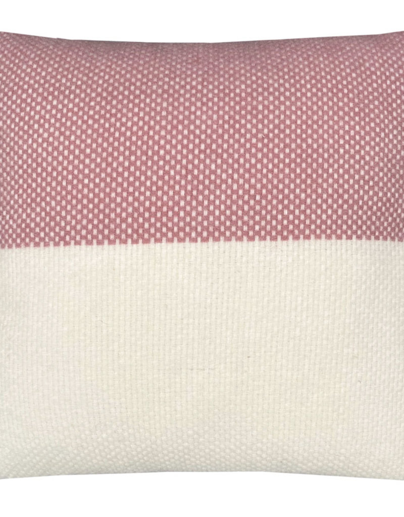 Festivity wool cushion pastel pink square