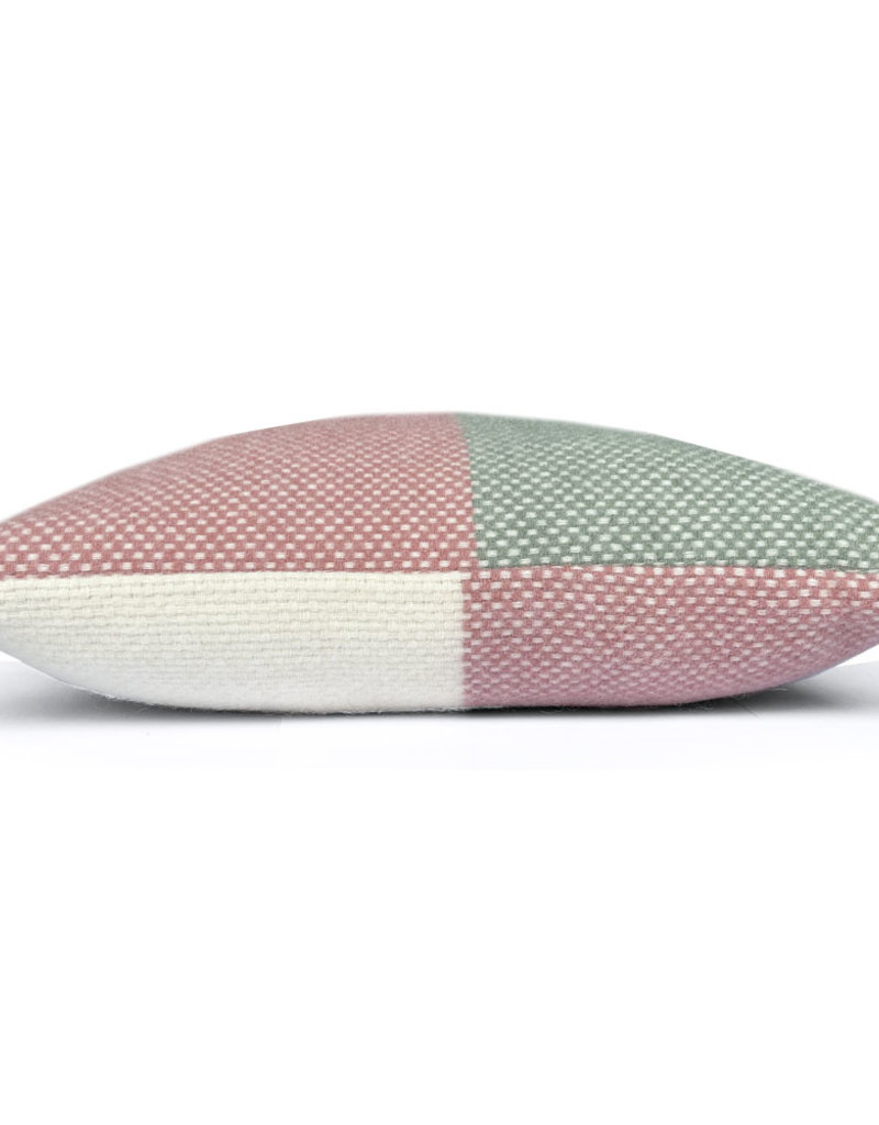 Festivity wool cushion pastel pink square