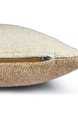 Camel beige faced wool rectangle cushion