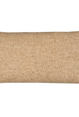 Camel beige faced wool rectangle cushion