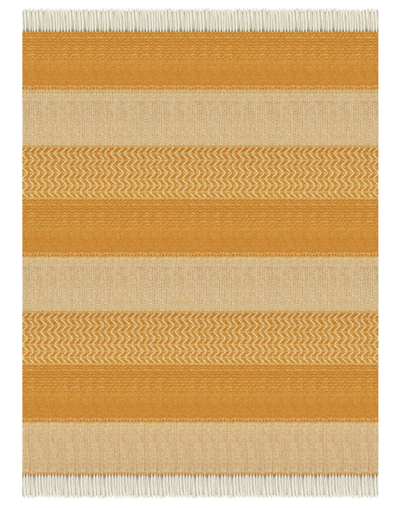 Uptown wool throw ocre