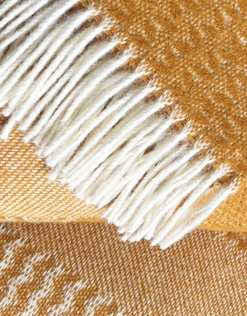 Uptown wool throw ocre