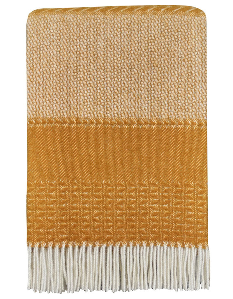 Uptown wool throw ocre