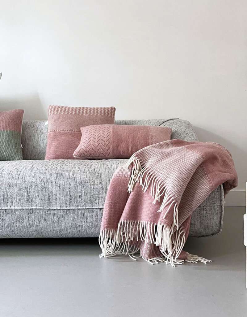 Uptown wool cushion pink rectangle