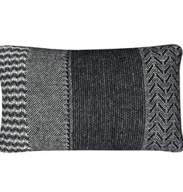 Uptown wool cushion black rectangle