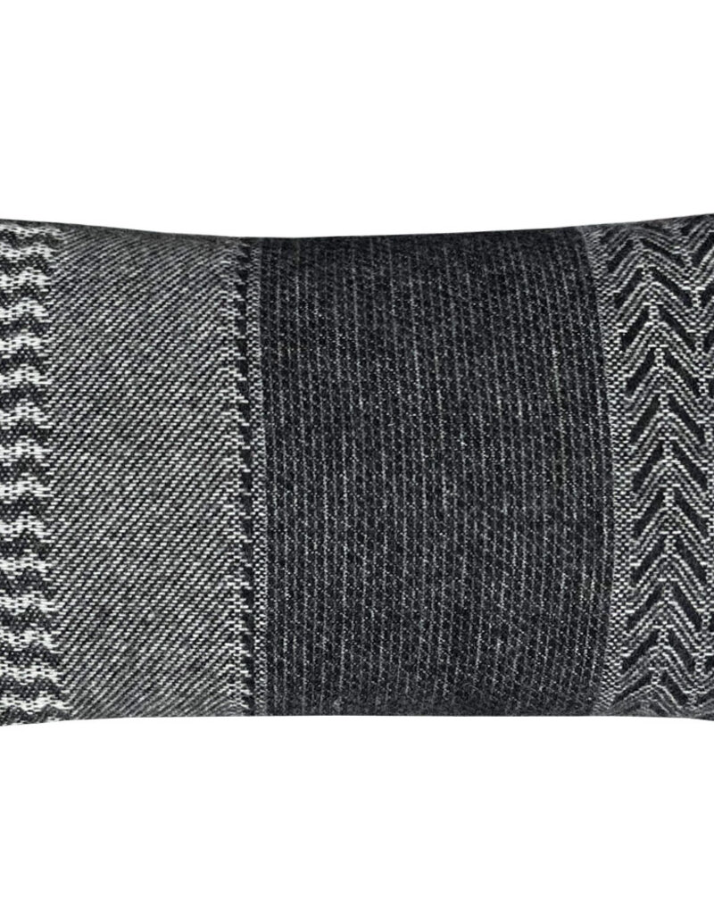 Uptown wool cushion black rectangle