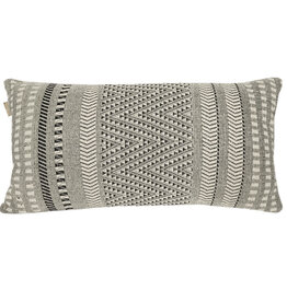 Native stripe cotton grey cushion 35x65cm - Copy