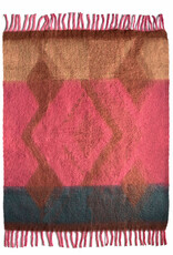 Zapotec soft pink recycled throw