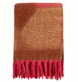 Zapotec soft pink recycled throw