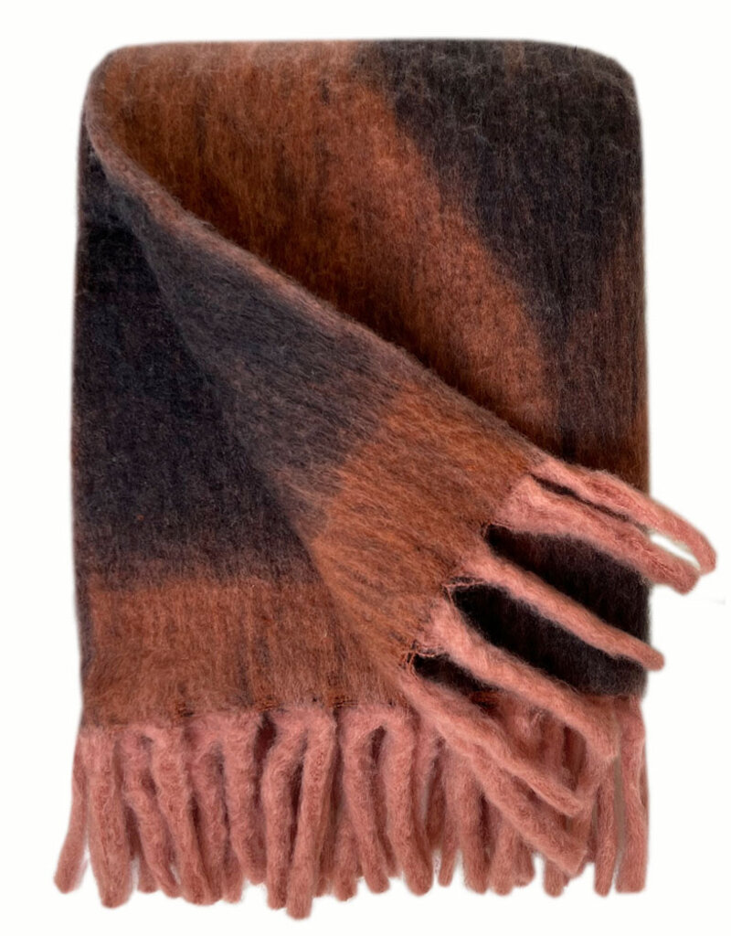 Zapotec soft black recycled throw