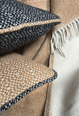 Beige structure recycled wool rectangle cushion (NEW)