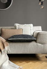 Beige structure recycled wool rectangle cushion (NEW)