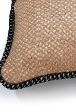 Beige structure recycled wool rectangle cushion (NEW)
