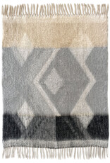 Zapotec soft grey recycled throw