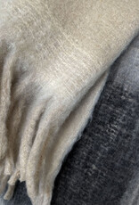 Zapotec soft grey recycled throw