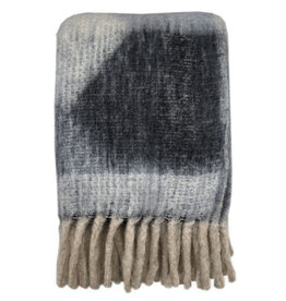Zapotec soft grey recycled throw
