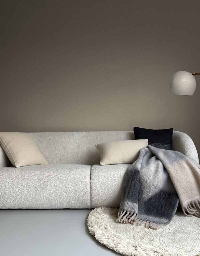 Zapotec soft grey recycled throw