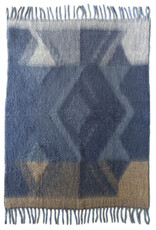 Zapotec soft blue recycled throw