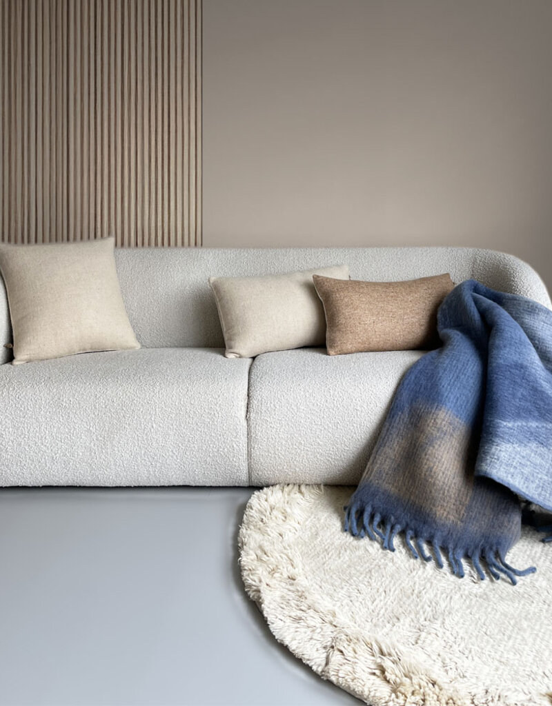 Zapotec soft blue recycled throw