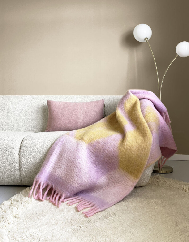 Zapotec soft lilac recycled throw