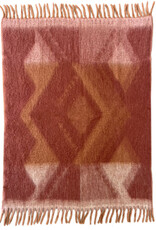 Zapotec soft spicy red recycled throw